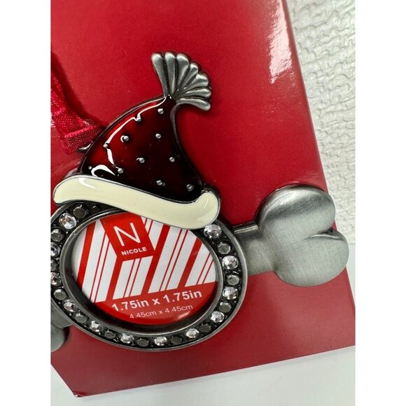 Christmas Ornament for Dog Picture Dog Bone Silver Tree Decor - Picture 5 of 5